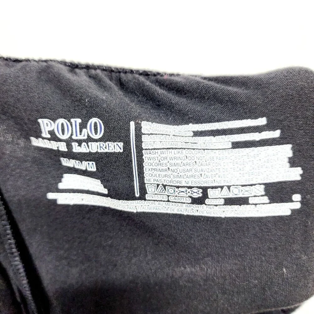 Ralph Lauren Polo black SleepLounge Shorts Men Drawstring Comfort Length SZ M